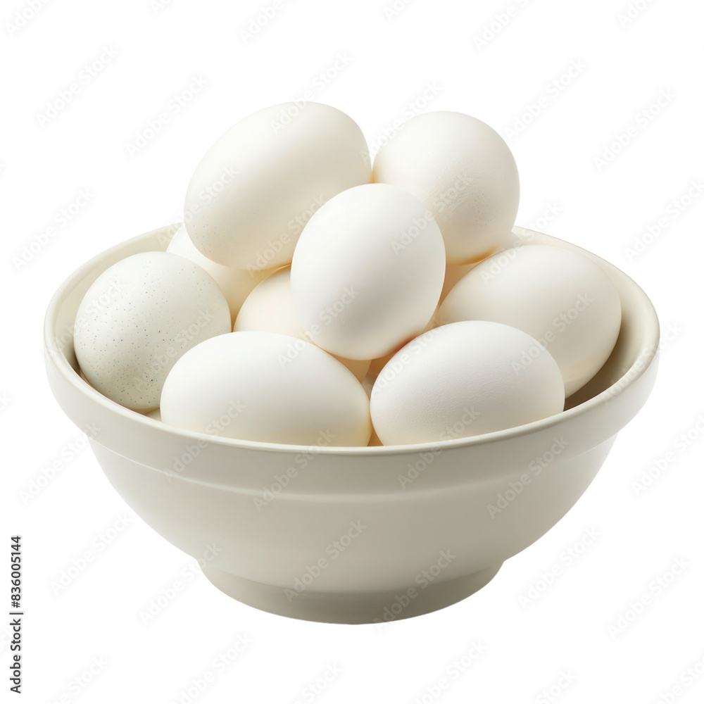 bowl of white eggs isolated on transparent background bowl of white eggs isolated on transparent background