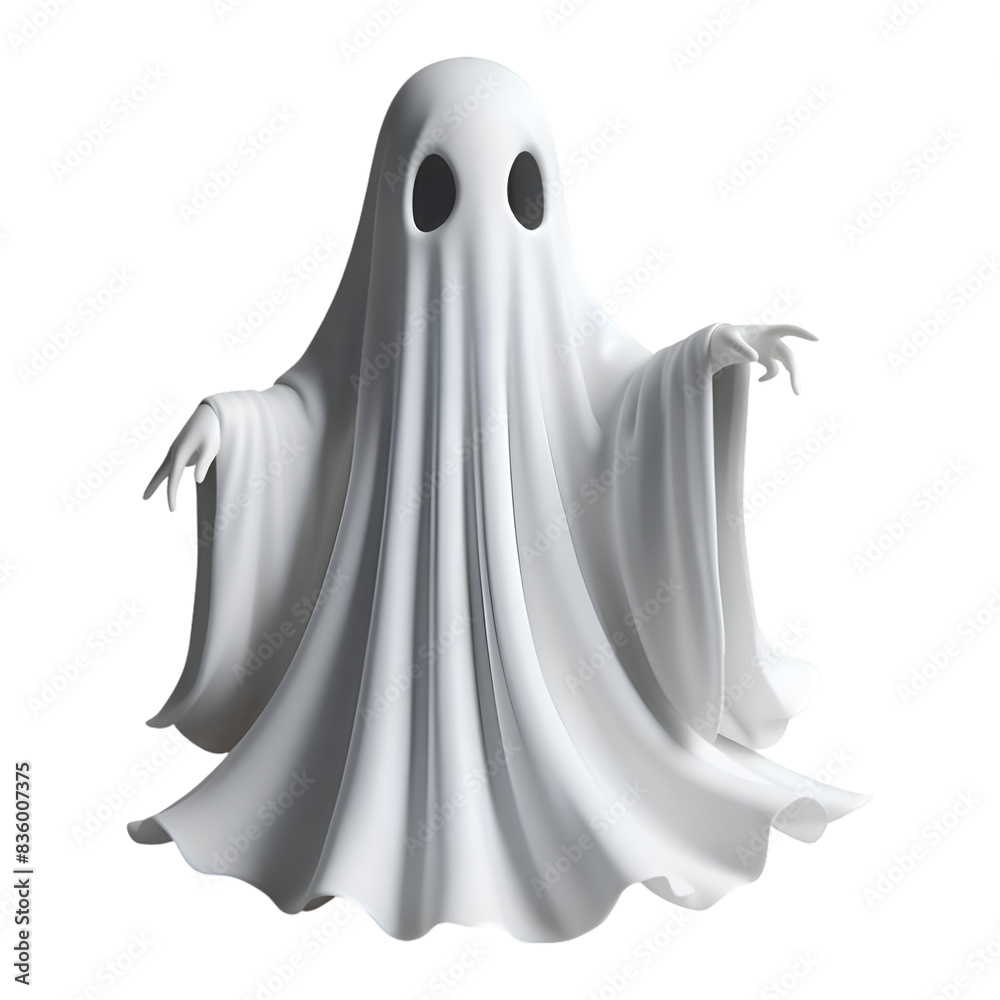 White robe ghost on Halloween White robe ghost on Halloween