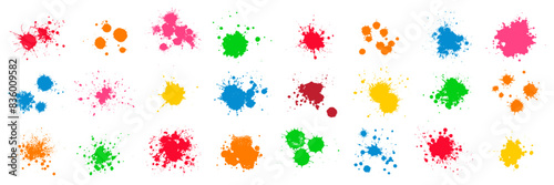 set of color stain set. splatter
