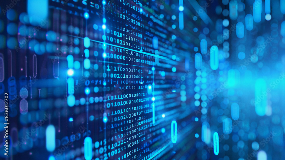 Obraz premium Binary code and internet abstract background 