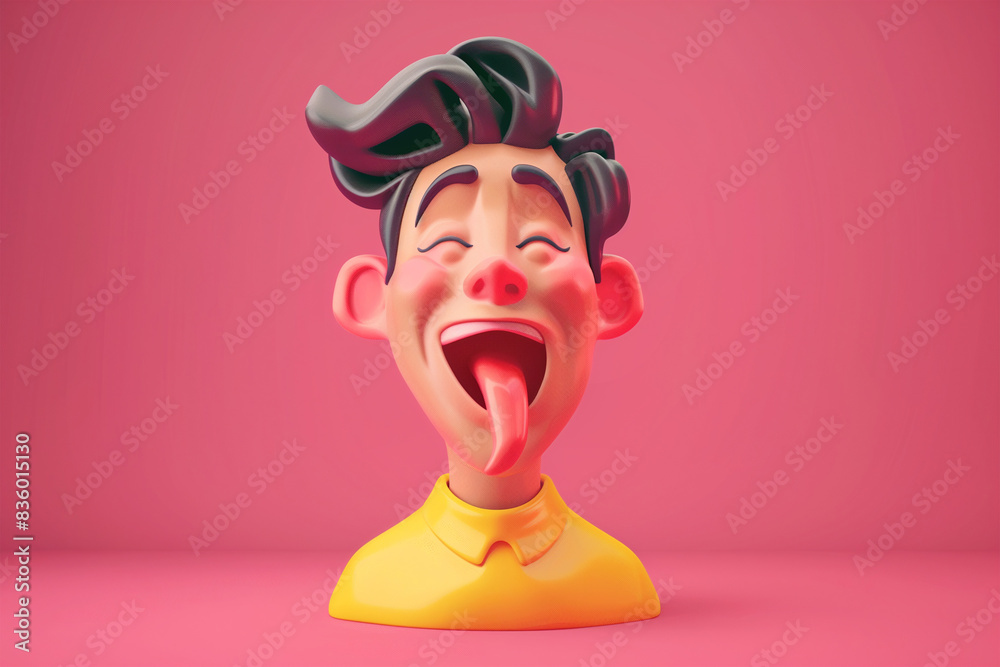 cartoon 3d human expression illustration