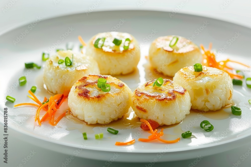 Gourmet Asian Rice Cakes with Pickled Ginger and Scallion Experience Gourmet Asian Rice Cakes with Pickled Ginger and Scallion Experience