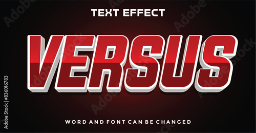 Versus editable text effect