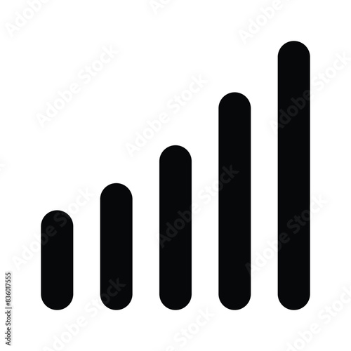 Mobile signals vector icon design in modern style, user interface