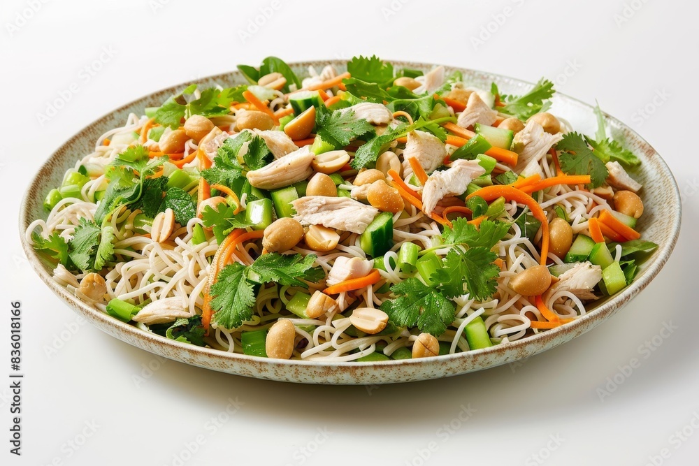 Asian-Inspired Chicken and Rice Noodle Salad