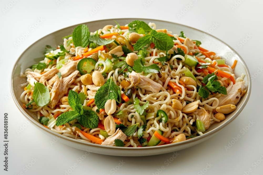 Vietnamese-Style Chicken Noodle Salad with Fresh Veggies Vietnamese-Style Chicken Noodle Salad with Fresh Veggies