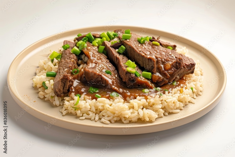 Asian-Inspired Braised Beef with Fluffy Jasmine Rice