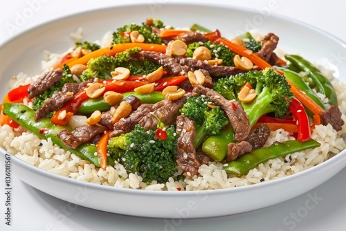 Asian Beef and Vegetable Stir Fry with Sirloin and Vibrant Vegetables