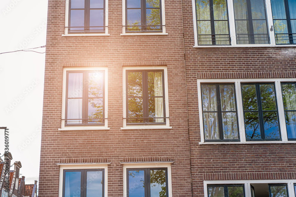 Fototapeta premium Traditional old buildings in Amsterdam, the Netherlands