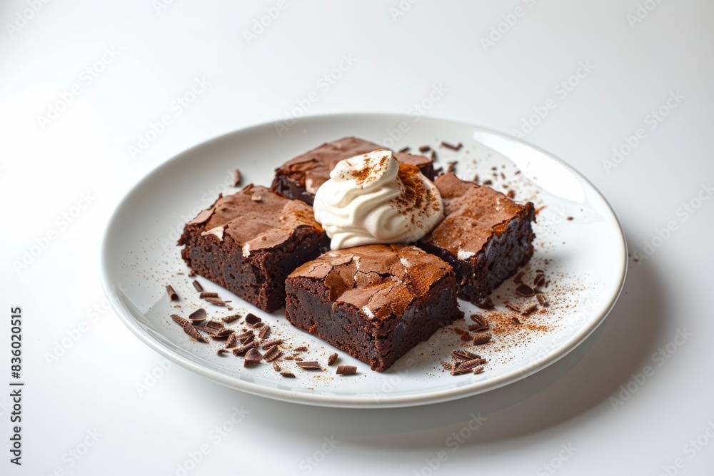 Delightful Ancho Chile Chocolate Brownies with Cinnamon Cream Delightful Ancho Chile Chocolate Brownies with Cinnamon Cream