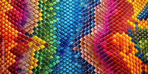 Colorful snake skin texture background , vibrant, pattern, scales, reptile, texture, colorful, exotic, wildlife, slithering, animal, vibrant, design, fashion, close-up, abstract photo