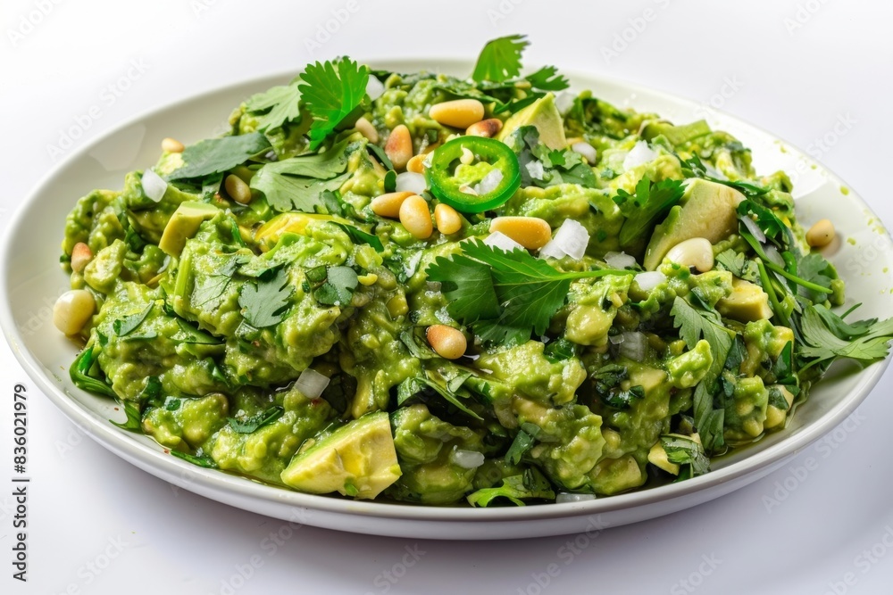 Handcrafted California Tacos and More Guacamole with Ripe Avocado and Aromatic Cilantro Handcrafted California Tacos and More Guacamole with Ripe Avocado and Aromatic Cilantro