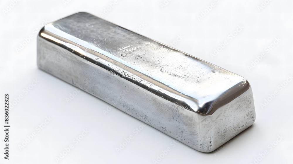 Old Rusty Iridium Bar on White Background: A Precious Metal Story Old Rusty Iridium Bar on White Background: A Precious Metal Story