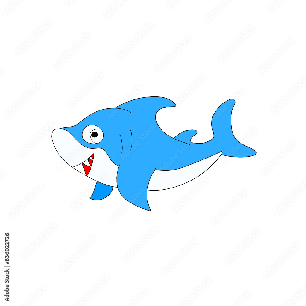 blue shark cartoon blue shark cartoon