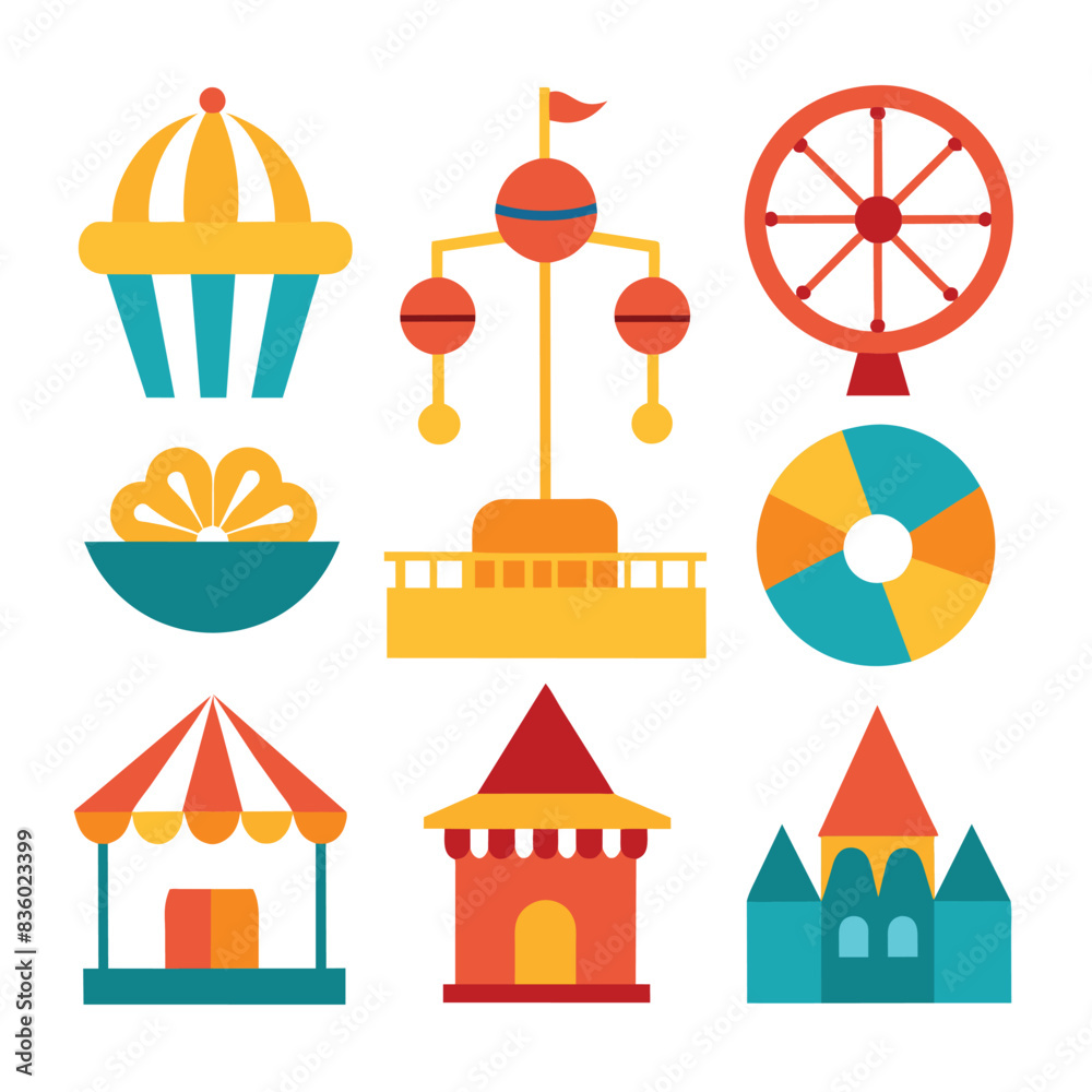 Vector illustration of a castle on a isolated white background 7 Vector illustration of a castle on a isolated white background 7
