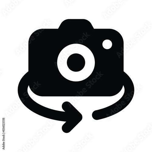 Camera flip button icon, ready for premium use