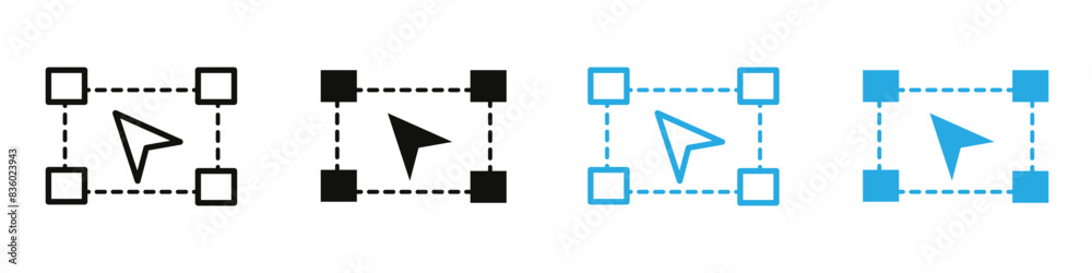 Selection tool icon mark in filled style
