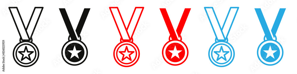 Sport medal icon mark in filled style Sport medal icon mark in filled style