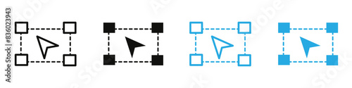 Selection tool icon mark in filled style