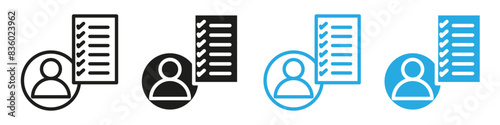 Personality characteristics icon mark in filled style