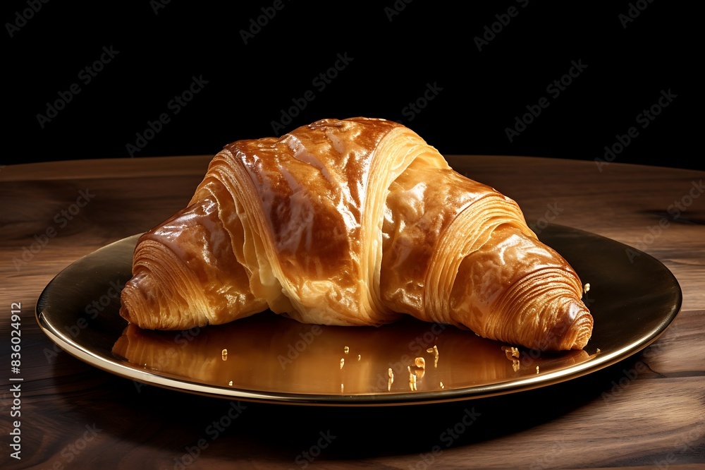 The Croissant on a plate. The Croissant on a plate.