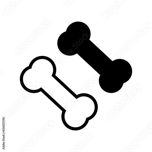 two bone icon vector illustration