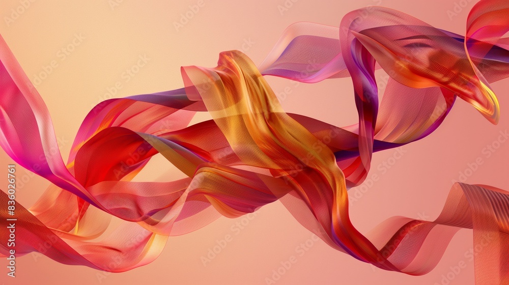 Abstract 3D Tangled Ribbon Sculpture Abstract 3D Tangled Ribbon Sculpture