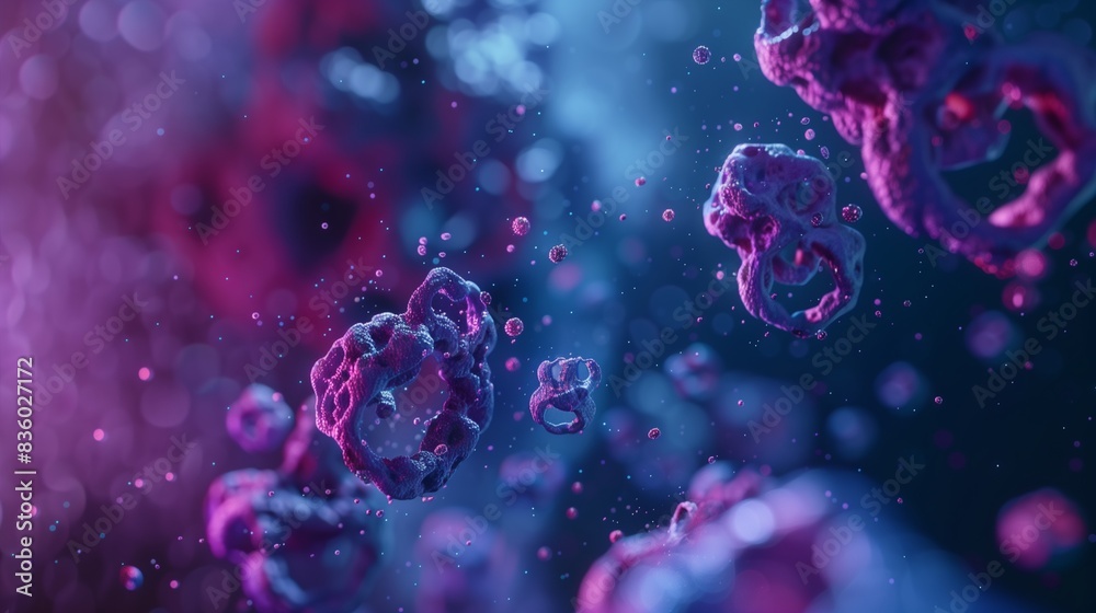 Abstract 3D Particle Clusters in Motion Abstract 3D Particle Clusters in Motion