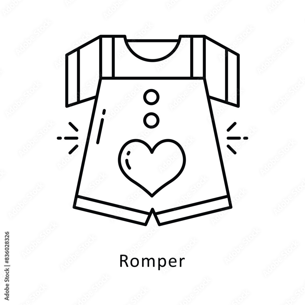 Romper Vector Filled outline Design illustration. Symbol on White background EPS 10 File Romper Vector Filled outline Design illustration. Symbol on White background EPS 10 File