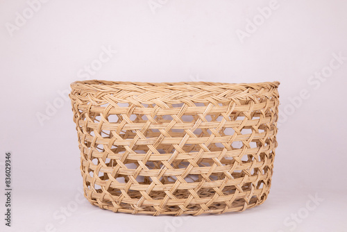 A traditional basket made of bamboo