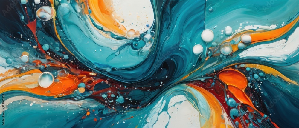 Fototapeta premium abstract fluid painting background