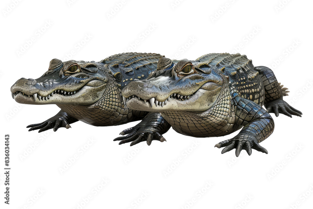 caimans isolated on transparent background caimans isolated on transparent background