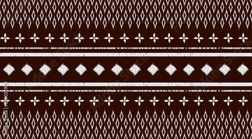 Geometric abstract fabric ethnic pattern seamless tradition background design .