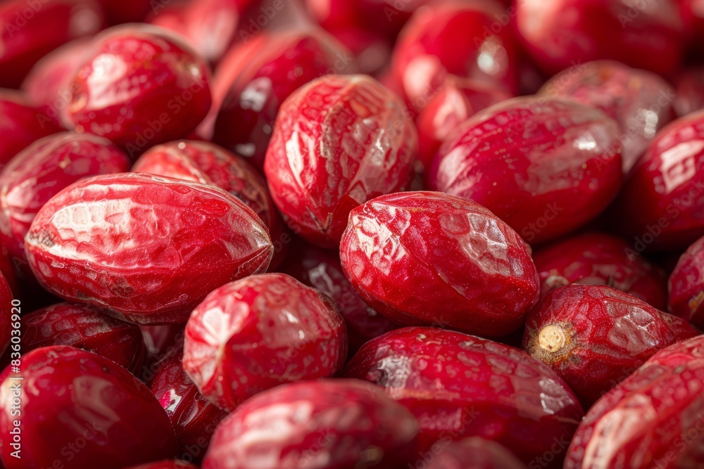 close up of dried red cranberries close up of dried red cranberries