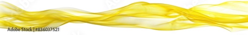 Soft lemon yellow waves, light and refreshing, moving gently on a stark white background, bringing a touch of sunshine