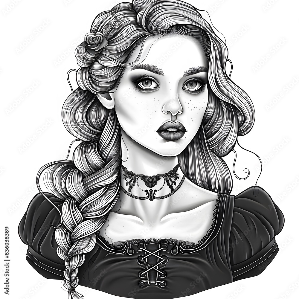 gothic hairstyles to color in grayscale
gothic hairstyles to color in grayscale
