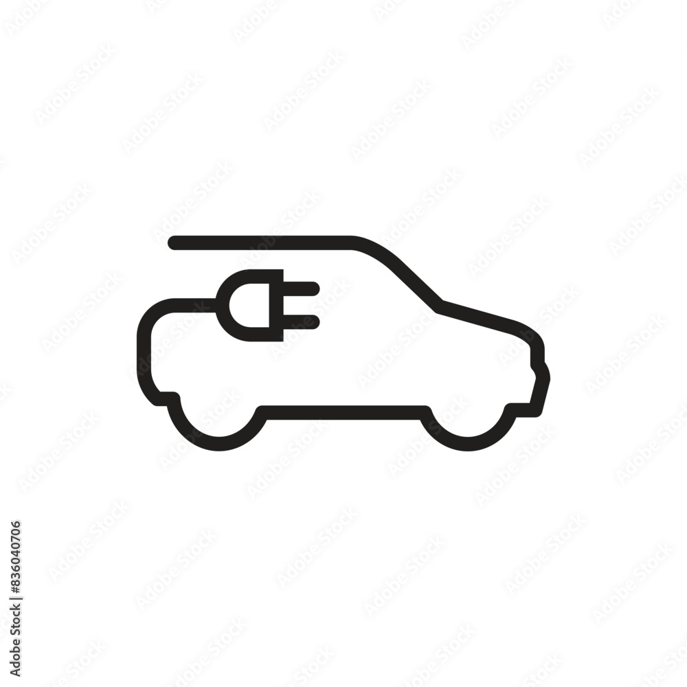 Illustration vector graphic of modern electric charging car logo design template Illustration vector graphic of modern electric charging car logo design template