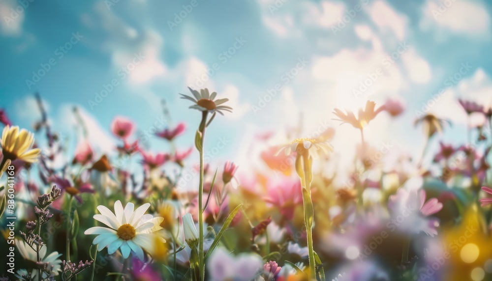 Ethereal Beauty: Capturing the Vibrant Wildflowers of Spring and Summer in a Sun-Drenched Meadow Ethereal Beauty: Capturing the Vibrant Wildflowers of Spring and Summer in a Sun-Drenched Meadow