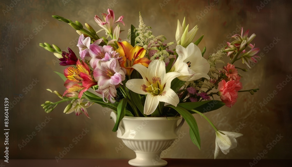 White Elegance: A Stunning Bouquet in a Vase White Elegance: A Stunning Bouquet in a Vase