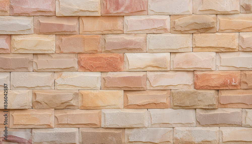 Fototapeta premium Old Marble Rock Beige Empty Wall Background