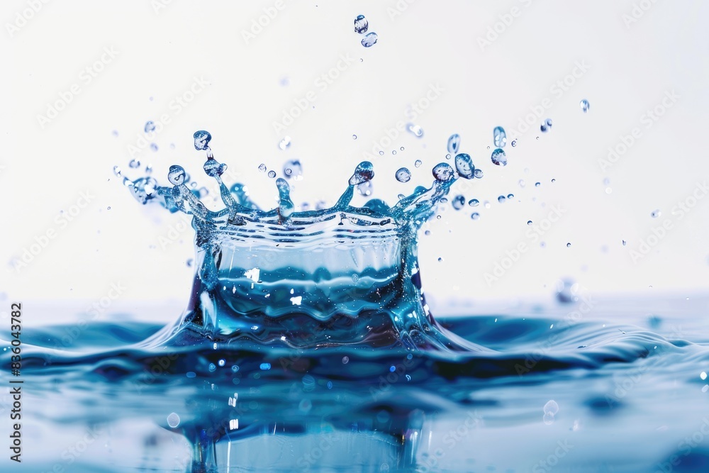 Abstract Water Splash. Blue Liquid Flow Background with Water Wave Closeup Abstract Water Splash. Blue Liquid Flow Background with Water Wave Closeup