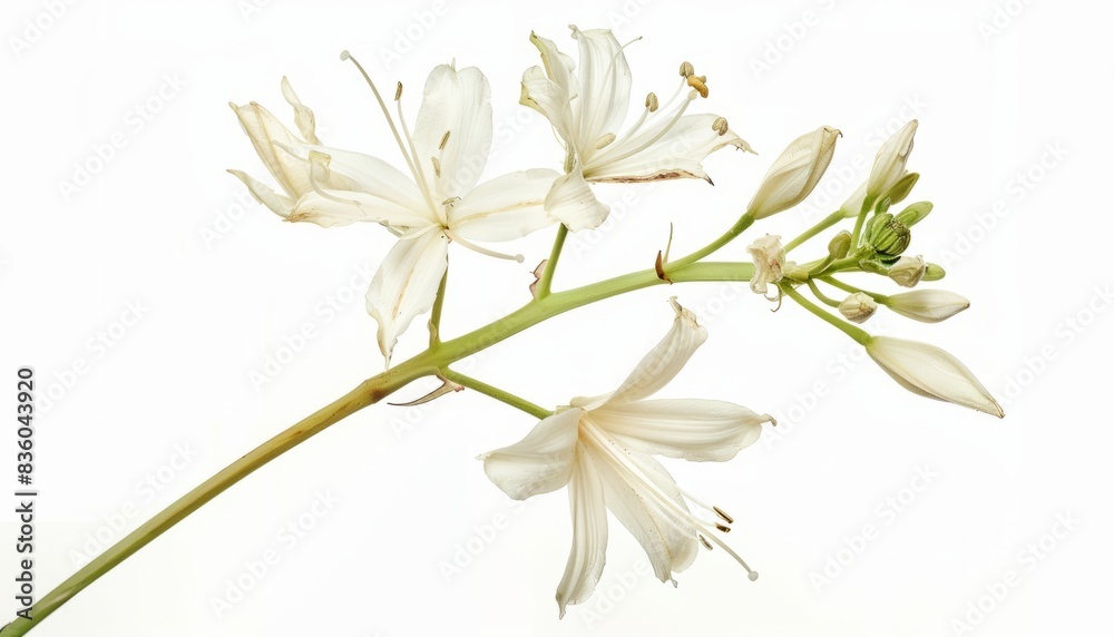 Obraz premium Beauty in Solitude: The White Dictamo in Full Bloom