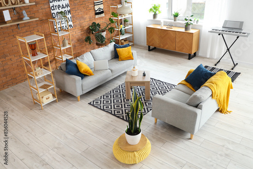 Interior of modern living r...