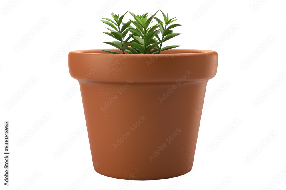 Flower pot isolated on transparent background Flower pot isolated on transparent background