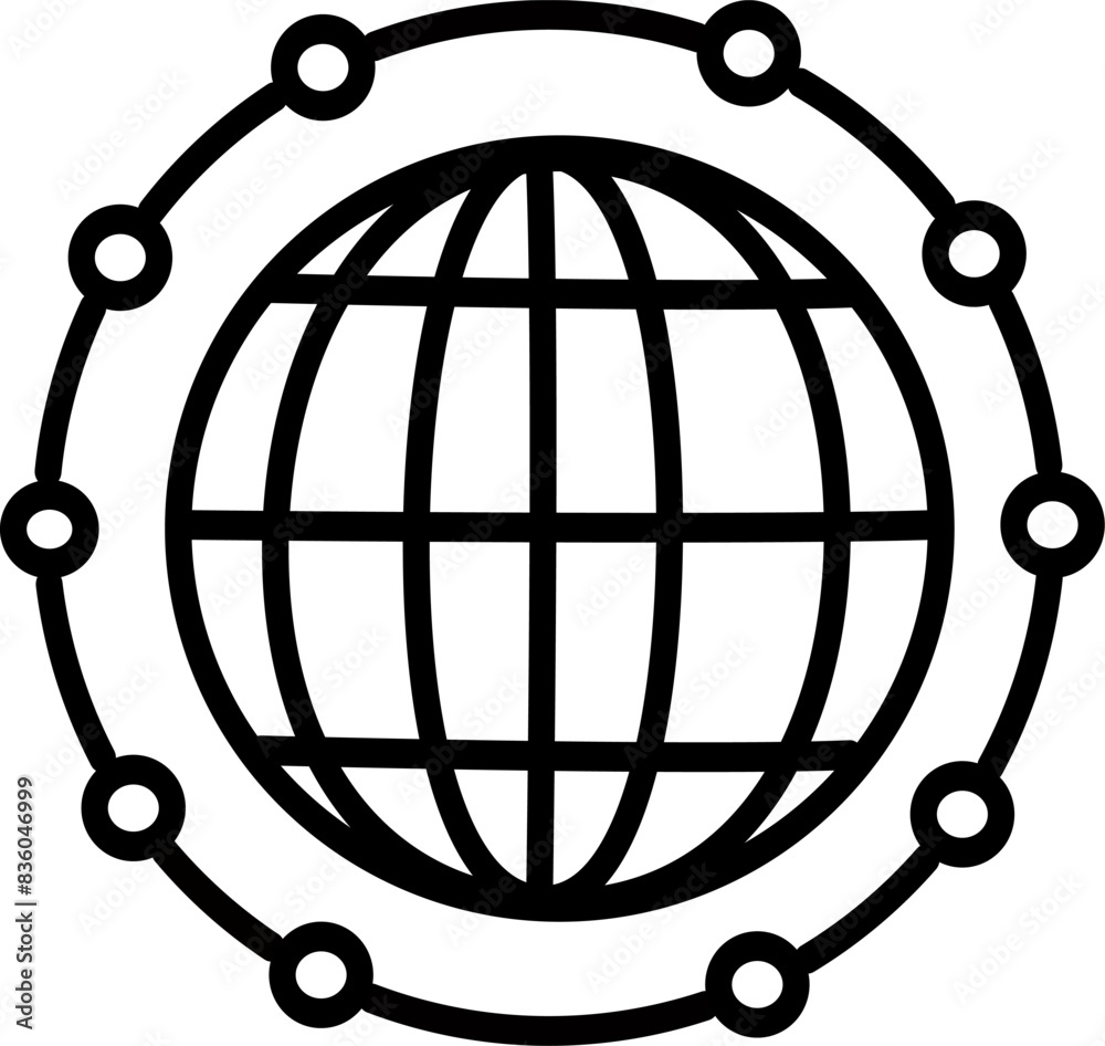 Global connections line icon. International relations icon. Replaceable vector design. Global connections line icon. International relations icon. Replaceable vector design.