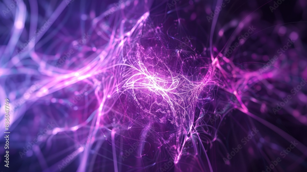 Background of magical glowing energy lines in abstract purple color Background of magical glowing energy lines in abstract purple color