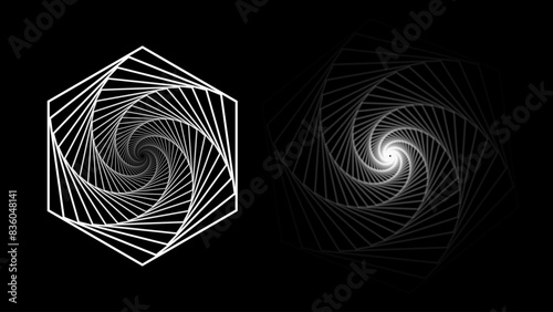 Photos Abstract Circular Geometric Hexagon Shape