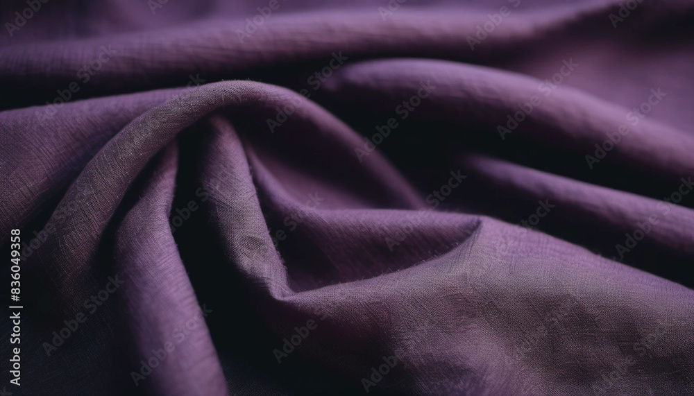 Eggplant draped linen as a background. Eggplant draped linen as a background.