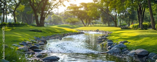 Serene Public Park Utilizing Recycled Water for Sustainable Landscaping