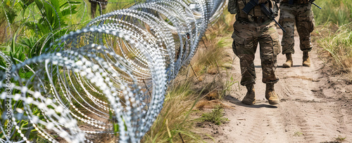 soldiers patrolling the border,  photo